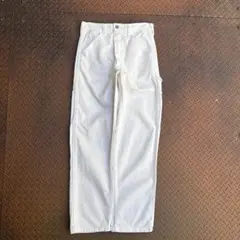 80-90s Stan Ray ペインターパンツ 白 ワッペン 紙タグ バイカー