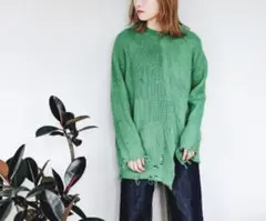 SANSeLF サンセルフ ダメージ加工ニット