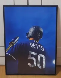 LAドジャースムーキーベッツMLB！A3サイズポスターフレーム付き②