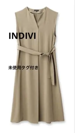 INDIVI ジレ風デザインワンピース 38