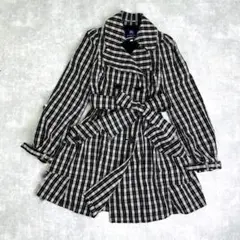 BURBERRY BLUE LABEL 膝丈トレンチコートチェック柄 撥水加工済
