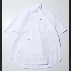 NICK GEAR フラワー刺繍 半袖シャツ　L