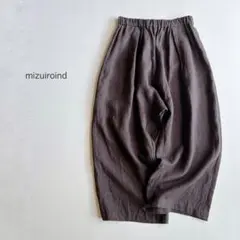 美品 mizuiroind ⿻ リネン ワイドパンツ サルエルパンツ ルーズ