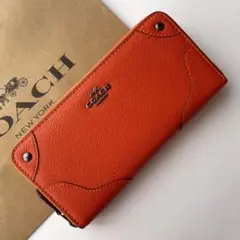新品未使用 COACH コーチ 長財布 オレンジ 新色