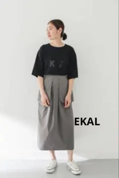 EKAL『撥水』レイクショアWPスカート　ウエストゴム　ゆったり