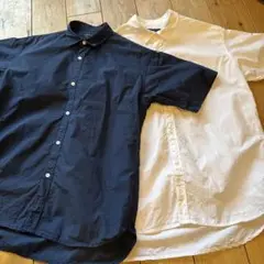 BARNEYS NEWYORK 半袖シャツ S ネイビー ホワイトのセット