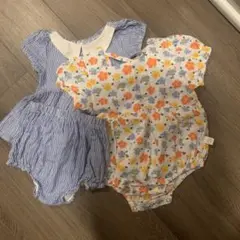 おまとめ売り！花柄フリル袖ロンパース