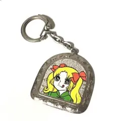 【当時物】グリコおまけおはよう姫子ちゃん アニメキャラクター メタルキーホルダー