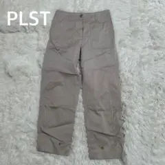 PLST プラステ ボタンドカフベイカーパンツ ナイロンブレンド　ベージュ