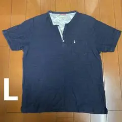 Hush Puppies ネイビー Tシャツ L