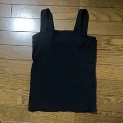 ブラック　タンクトップ　オペークドットクリップ