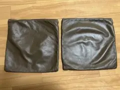 HUKLAレザー クッションカバー 2個セット