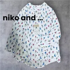 【新品】 Niko and… ハナガラスキッパーSH シャツ 花柄 ニコアンド
