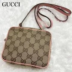 極美品✨グッチ 2way ショルダーバッグ ミニポシェット GGキャンバス