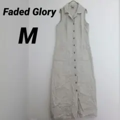 送料込❤Faded Glory 【M】ノースリーブシャツワンピース ベージュ