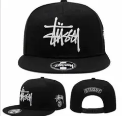 STUSSY ステューシー スナップバック キャップ 帽子 ブラック