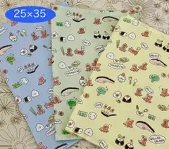 ★人気商品　おにぎり＆タコさん① ３枚組★25×35 ランチマット　男の子女の子