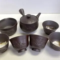 【未使用】萬古焼 春峯 茶器セット 煎茶器