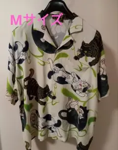 石黒亜矢子　カヤコラボ　ねこじゃらしアロハシャツ M