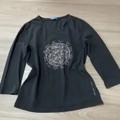 ESCADA SPORT ブラック七分袖カットソー　星座　Ｍ