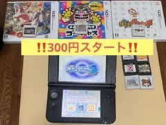 任天堂 3DS LL シルバー×ブラック　ソフト大量