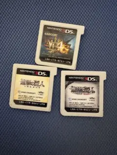 モンハン4G 進撃の巨人3DSソフト2枚