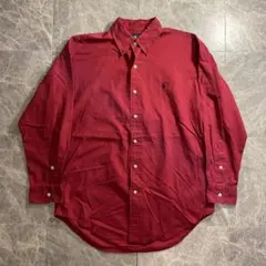 90s ラルフローレン　ワイシャツ　シャツ　レッド