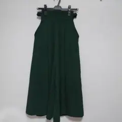 ダークグリーン 袴風パンツ　コスプレ　ハロウィン　　付属品:腰紐、紐式の小物入れ