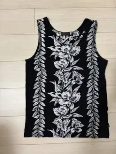 美品MORGANハイビスカス柄モノトーンタンクトップ　M