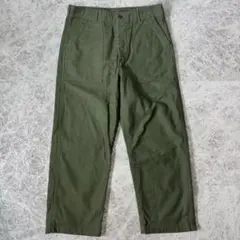 美品 オアスロウ US ARMY ファティーグパンツ フロントボタン L