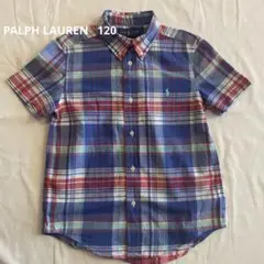 値下げしました☆ラルフ・ローレン 半袖チェックシャツ 120cm