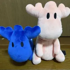 moz ぬいぐるみ 青 ピンク セット