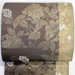 【河瀬満織物】本銀箔 六通 袋帯／群鶏文 ●幅31×長453 ●正絹 ●美品 河瀬満織物】本銀箔 六通 袋帯／群鶏文 ○幅31×長453 ○正絹 ○美品