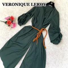 美品✨ VERONIQUE LEROY カシュクールワンピース グリーン 36