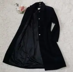 美品 Max Mara ロングコート カシミヤ アンゴラ 比翼 ブラック