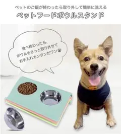 ペットフード入れ フードスタンド ボウル取り外し可  ステンレス製 滑り止め付