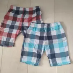 チェック　ボトム　80cm 90cm