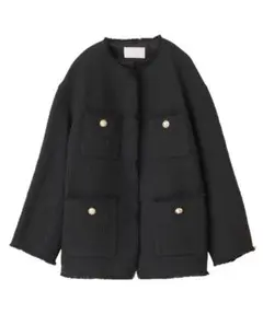 【新品タグ付き】COCODEALフリンジツイードジャケット