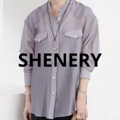 美品✨シーナリー ウエスタンシアーシャツ グレー グレー 透け感