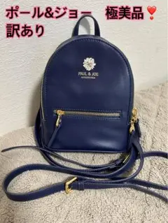 訳あり美品！ポール＆ジョー クリザンテーム ミニリュック　ネイビー