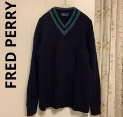 激レア美品♦︎FRED PERRYフレッドペリー ニットセーター 刺繍ロゴチルデン
