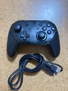 Nintendo Switch USBコントローラー ブラック ケーブル付き