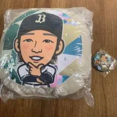 オリックス　オリ姫 渡部 遼人選手 クッション & 缶バッジ セット