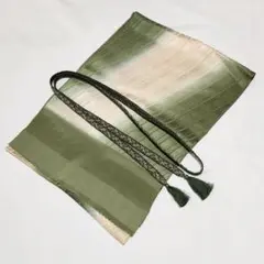 美品♡着物用 帯締め帯揚げセット グリーン系