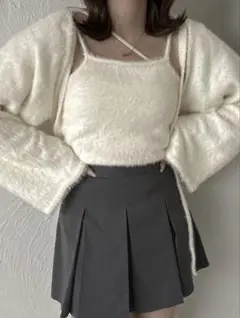 【apres jour clair】カップ付きバッククロスキャミソール