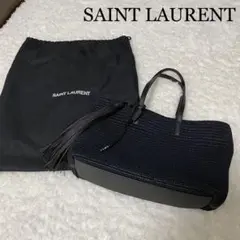 【美品】サンローラン SAINT LAURENT トートバッグ ネイビー A4