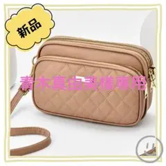 《即購入OK》可愛い♡2WAY キルティングショルダーバッグ ベージュ レザー風