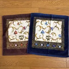 MCM 花柄タオル地ハンカチ 2色セット