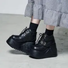Whinny 世界が広く見えちゃう靴 Mサイズ WEGO 厚底 ブラック 黒
