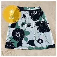 超美品【monable】日本製　綺麗めスカート　サイズ36 　花柄